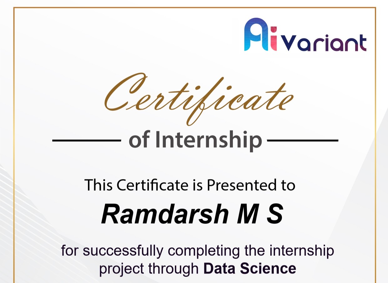 Data Science internship